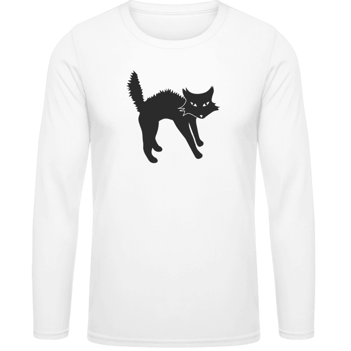 Angry Cat Illustration Long Sleeve Shirt 0 image