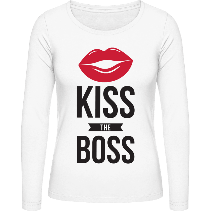 Kiss The Boss Kvinnor långärmad skjorta contain pic