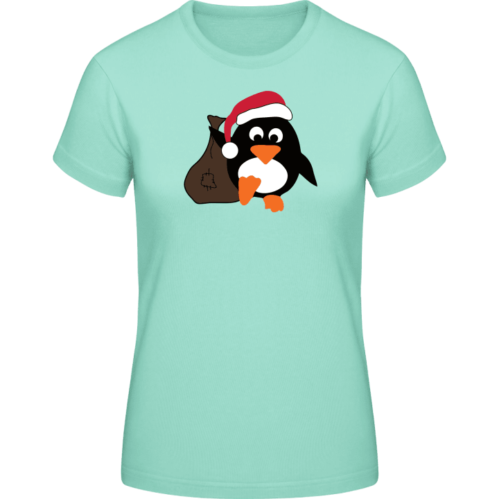 Penguin Santa T-skjorte for kvinner 0 image