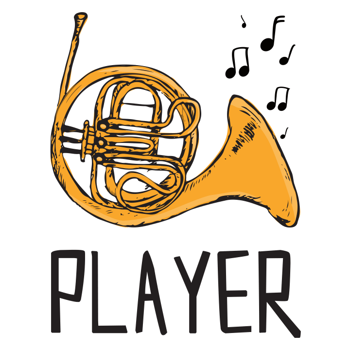 French Horn Player Illustration Frauen Kapuzenpulli 0 image