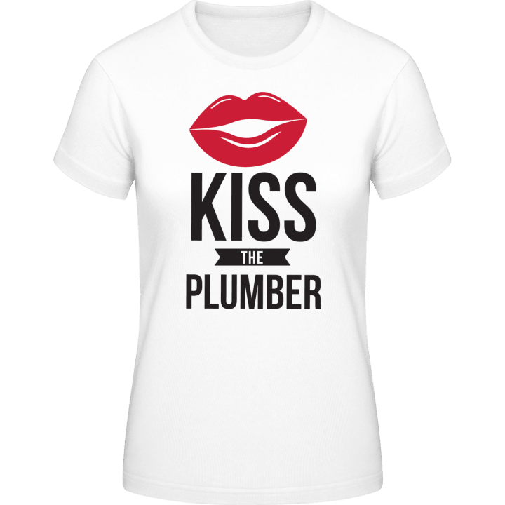 Kiss The Plumber T-skjorte for kvinner contain pic