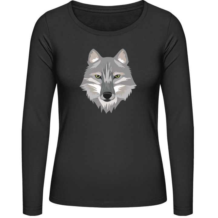Wolf Face Frauen Langarmshirt 0 image