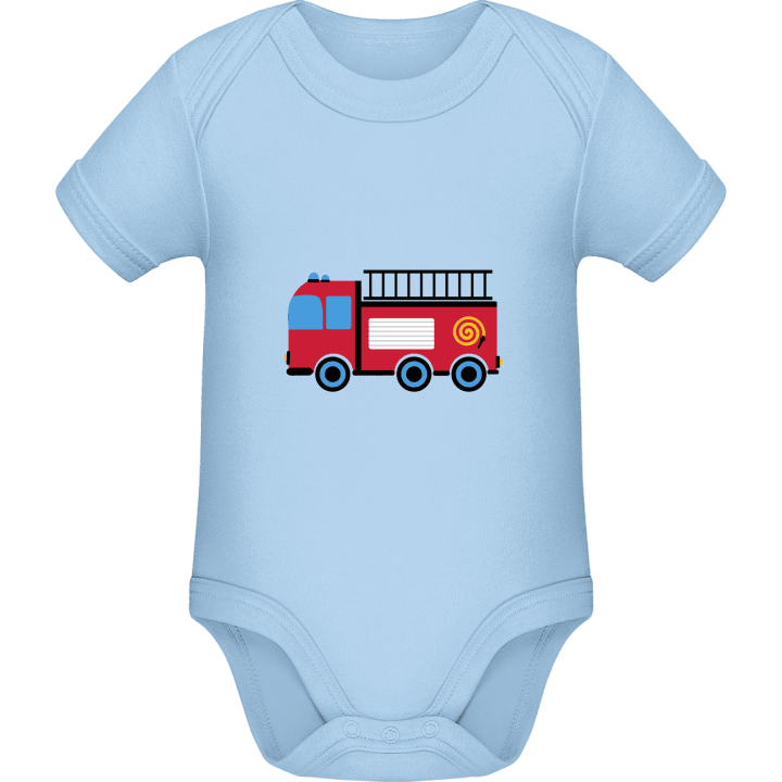 Fire Department Comic Truck Baby Romper contain pic