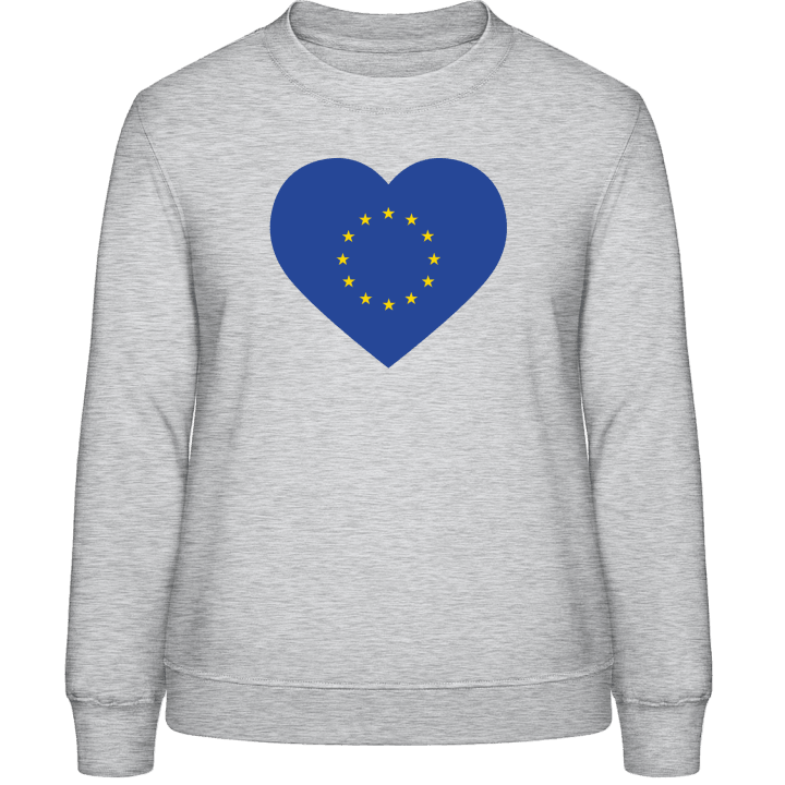 EU Europe Heart Flag Genser for kvinner contain pic