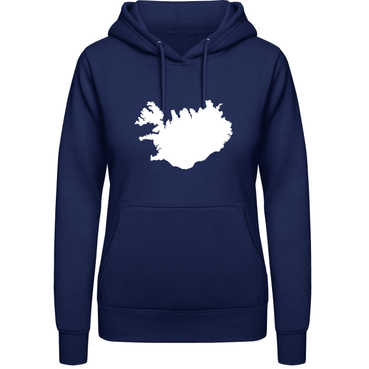 Iceland Map Felpa con cappuccio da donna contain pic
