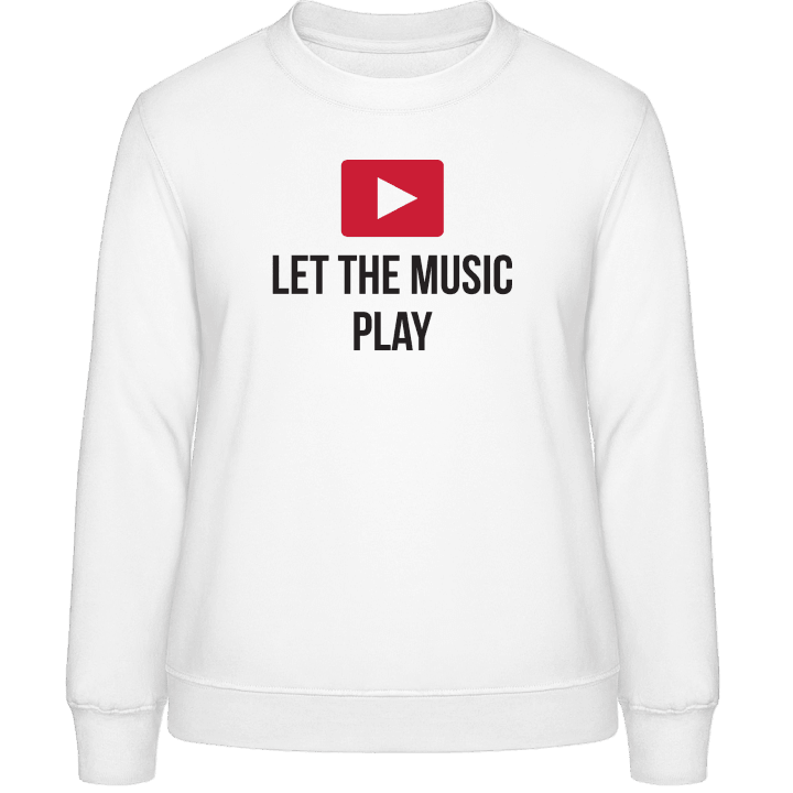 Let The Music Play Button Sweatshirt för kvinnor contain pic