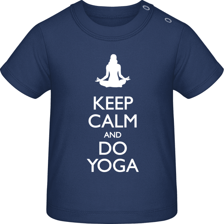 Keep Calm and do Yoga Baby T-skjorte contain pic