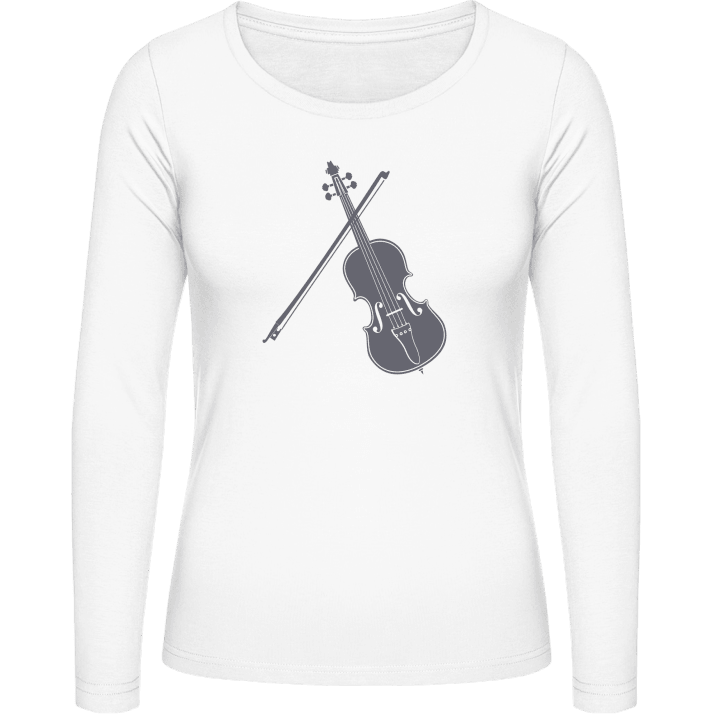 Violin Simple Langermet skjorte for kvinner contain pic