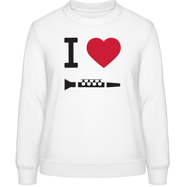 I Heart Clarinet Frauen Sweatshirt contain pic
