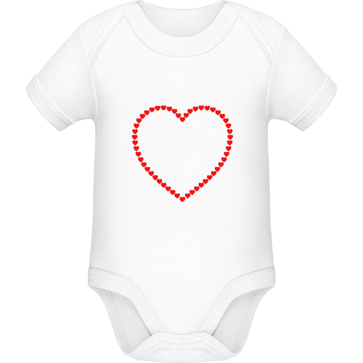 Hearts Outline Baby Strampler contain pic