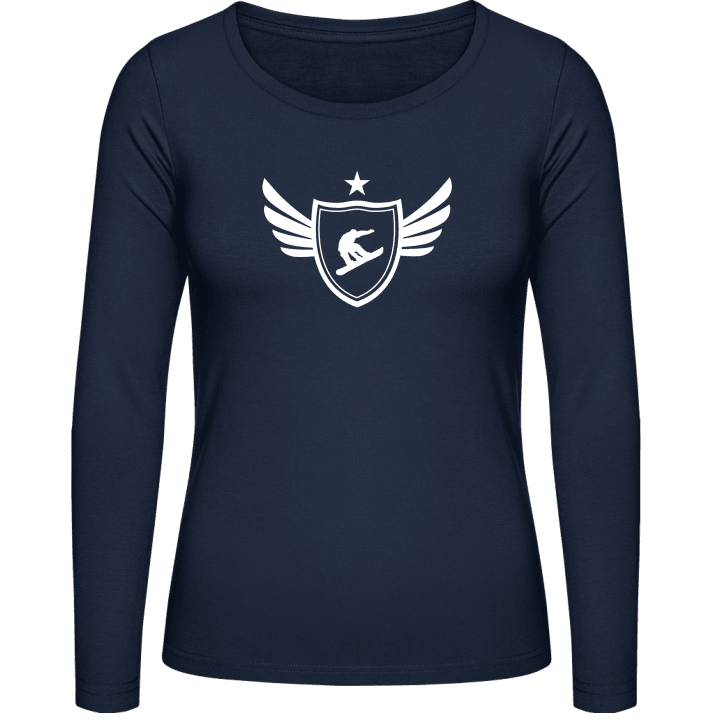 Skateboarder Winged Vrouwen Lange Mouw Shirt contain pic