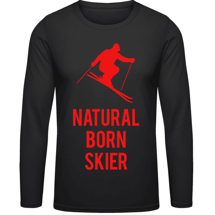 Natural Born Skier Camicia a maniche lunghe contain pic