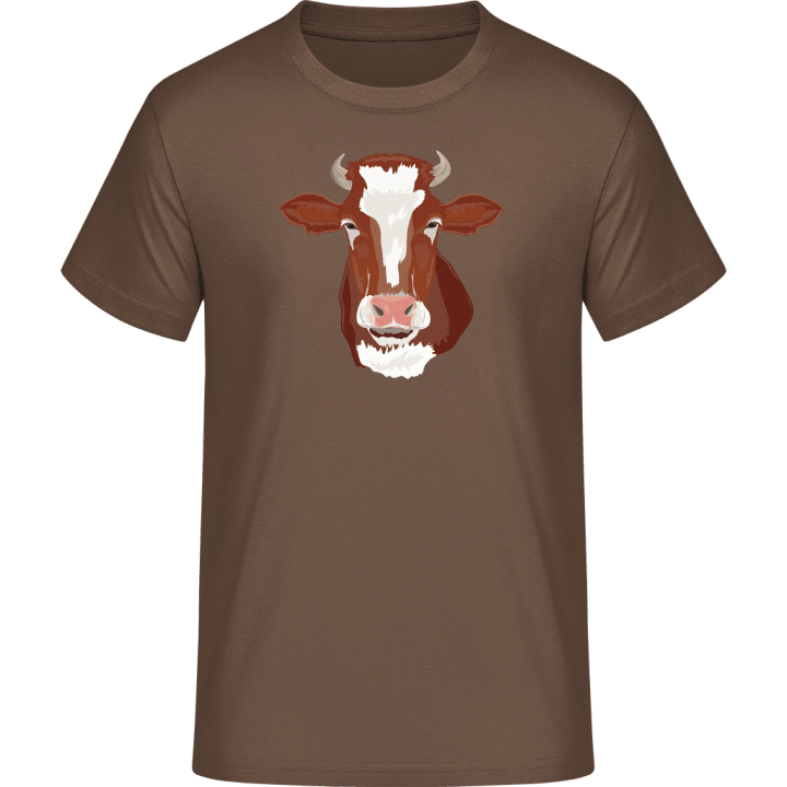 Brown Cow Head Realistic T-Shirt 0 image