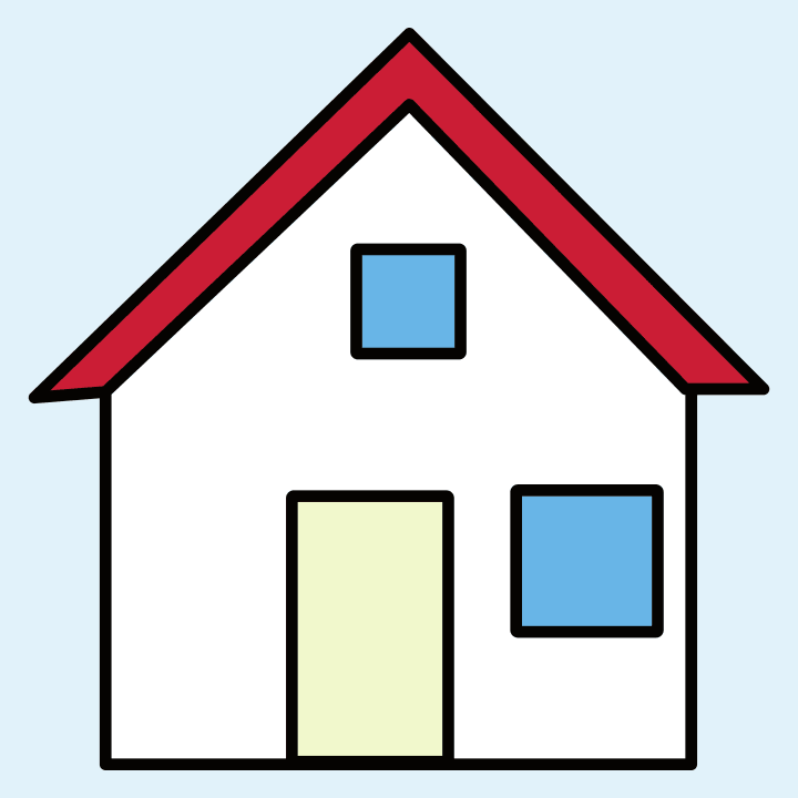House With Red Roof T-shirt til børn 0 image