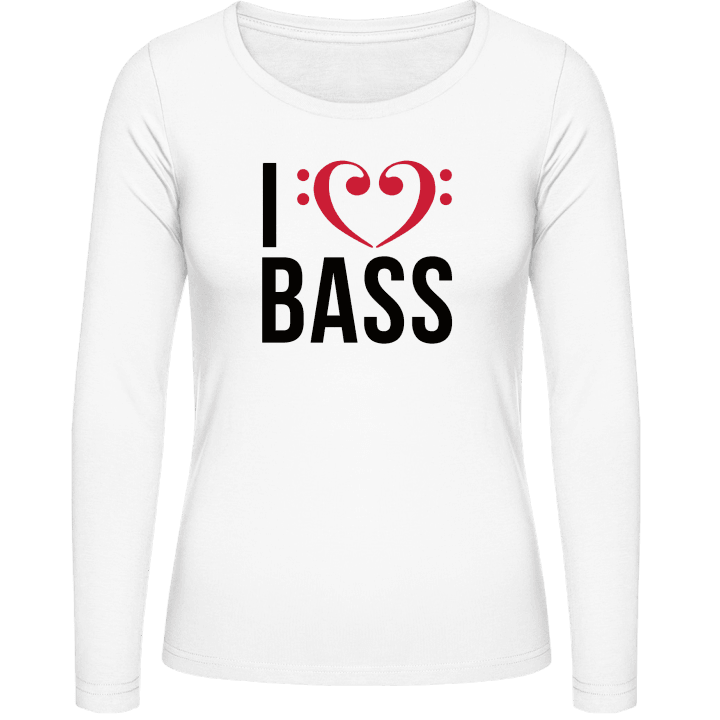 I Love Bass Langermet skjorte for kvinner contain pic