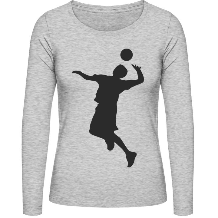 Volleyball Silhouette Langermet skjorte for kvinner contain pic