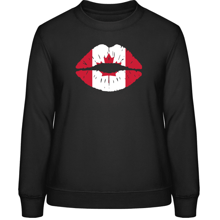 Canadian Kiss Flag Sweatshirt för kvinnor contain pic