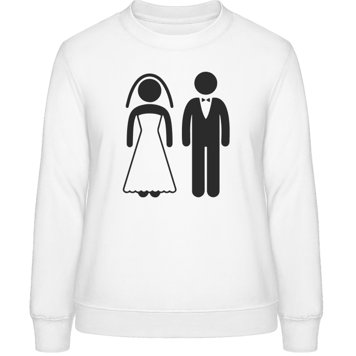 Groom And Bride Frauen Sweatshirt contain pic