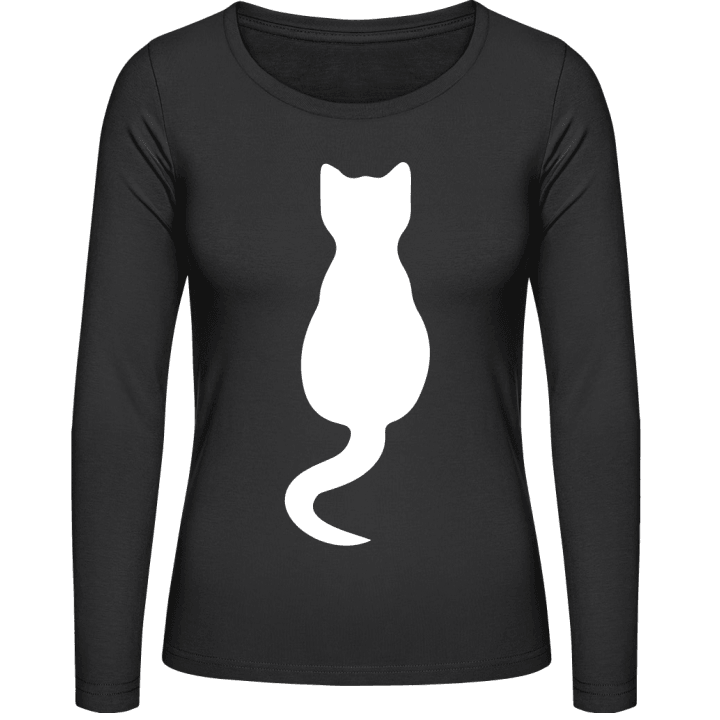Cat Silhouette Langermet skjorte for kvinner 0 image