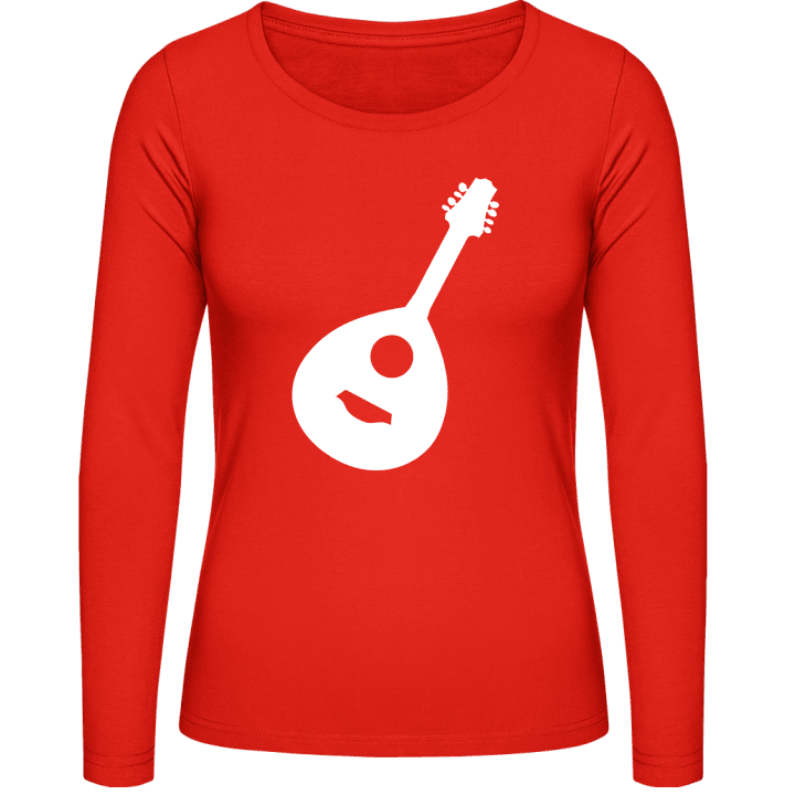 Mandolin Silhouette Langermet skjorte for kvinner contain pic