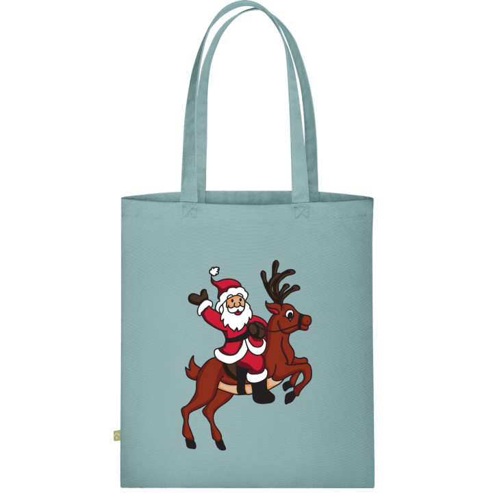 Santa Claus Riding Reindeer Stofftasche 0 image