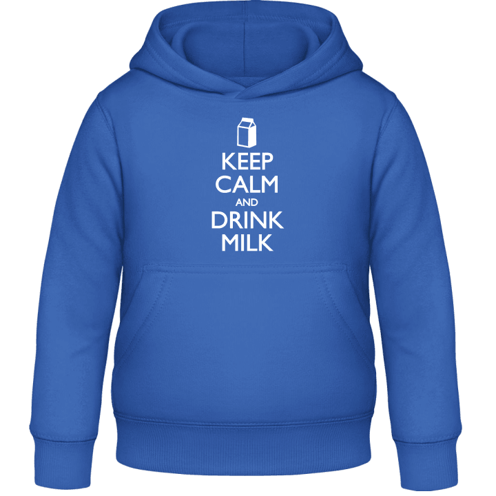 Keep Calm and drink Milk Felpa con cappuccio per bambini contain pic