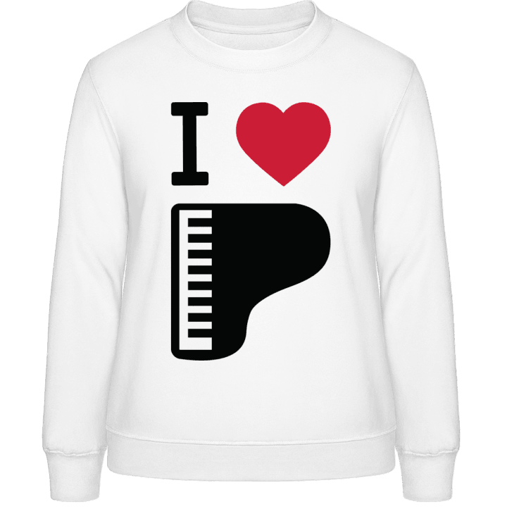 I Heart Piano Sweatshirt för kvinnor contain pic