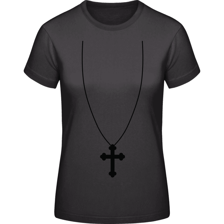 Cross Necklace T-shirt för kvinnor contain pic
