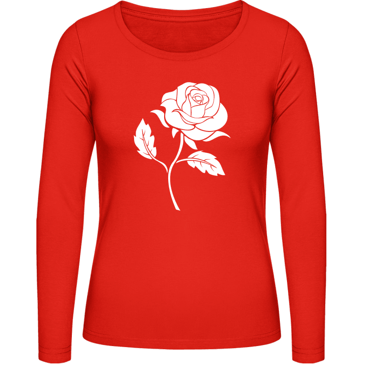 Rose Illustration Kvinnor långärmad skjorta 0 image