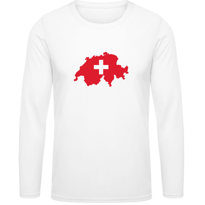 Switzerland Map and Cross Shirt met lange mouwen contain pic
