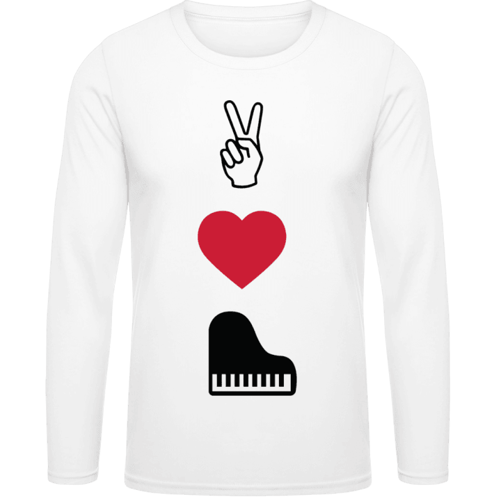 Peace Love Piano Langarmshirt contain pic