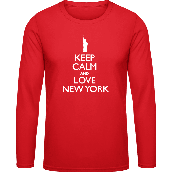 Statue Of Liberty Keep Calm And Love New York Langarmshirt contain pic