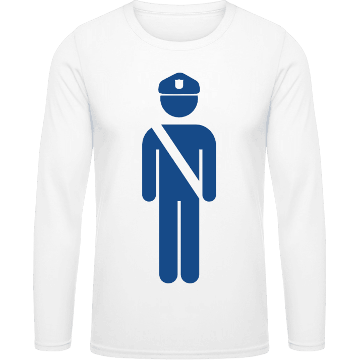 Policeman Icon T-shirt à manches longues contain pic