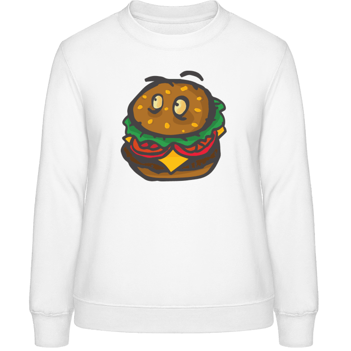 Hamburger With Eyes Sweatshirt för kvinnor contain pic