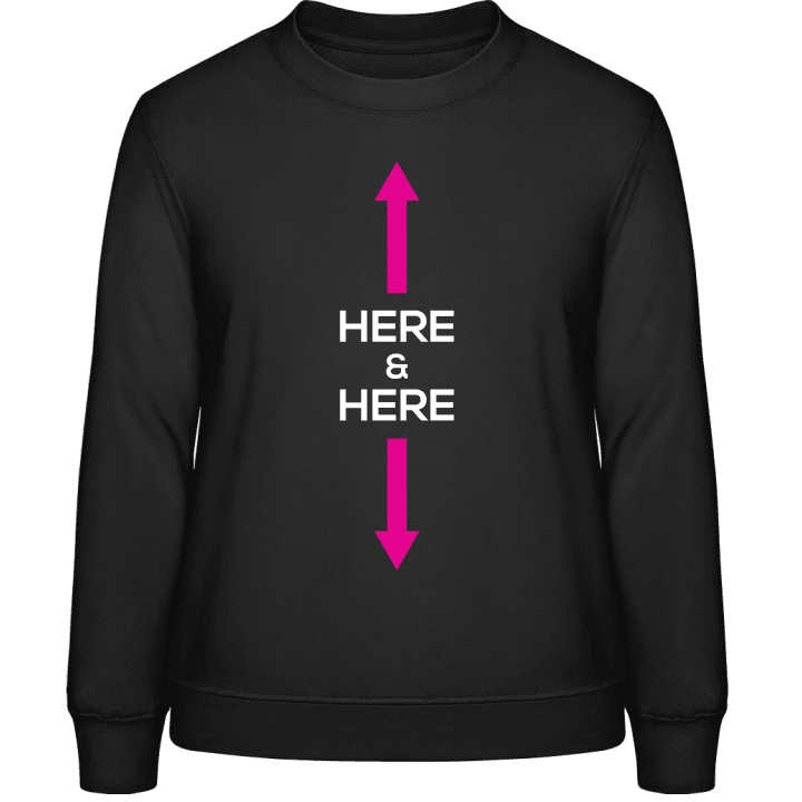 Here And Here Arrow Sweatshirt för kvinnor contain pic