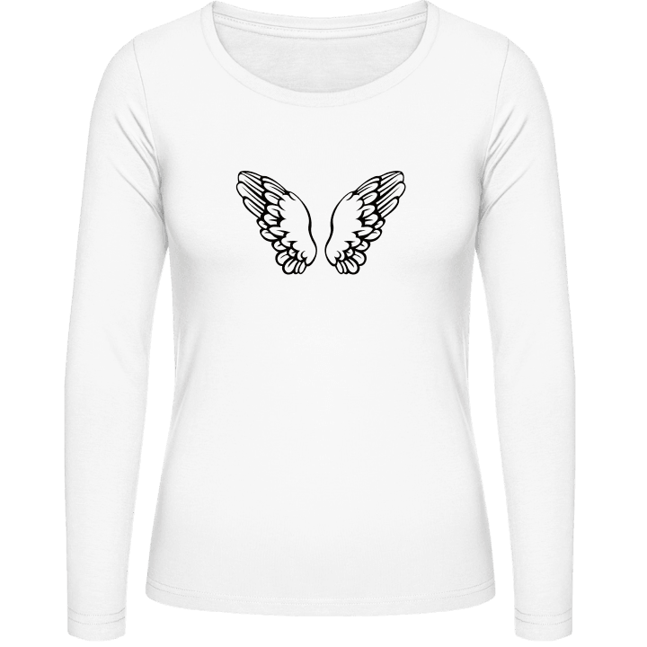 Cute Angel Wings T-shirt à manches longues pour femmes contain pic
