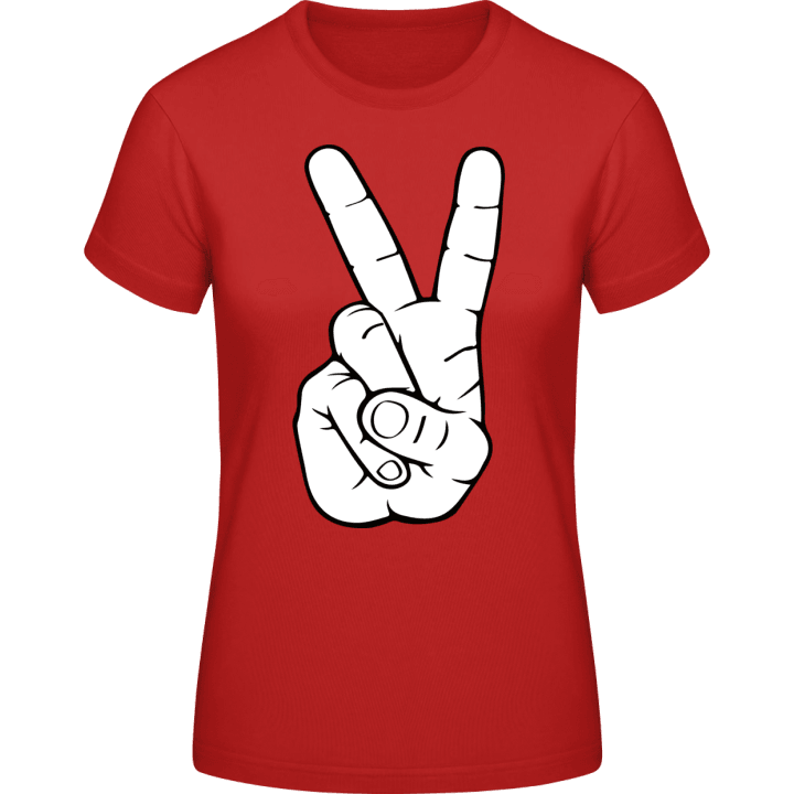 Victory Sign Frauen T-Shirt contain pic