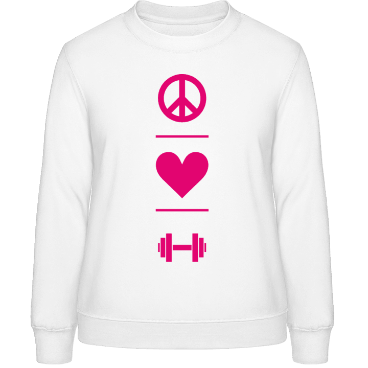 Peace Love Fitness Training Frauen Sweatshirt contain pic