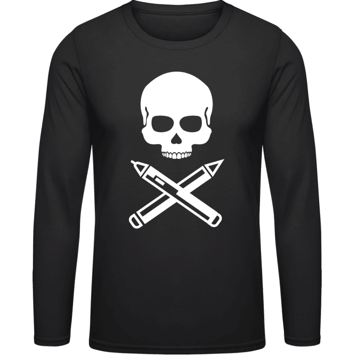 Writer Skull T-shirt à manches longues contain pic