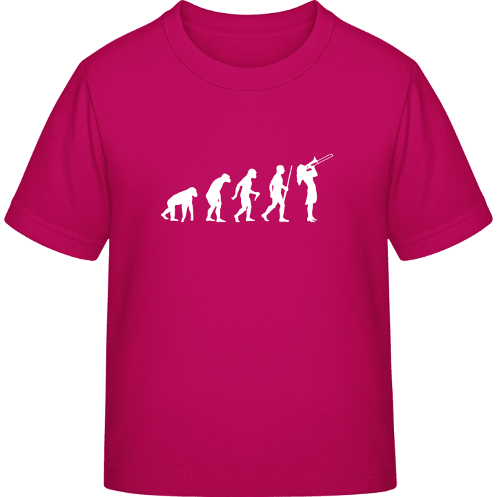 Female Trombone Player Evolution T-skjorte for barn contain pic