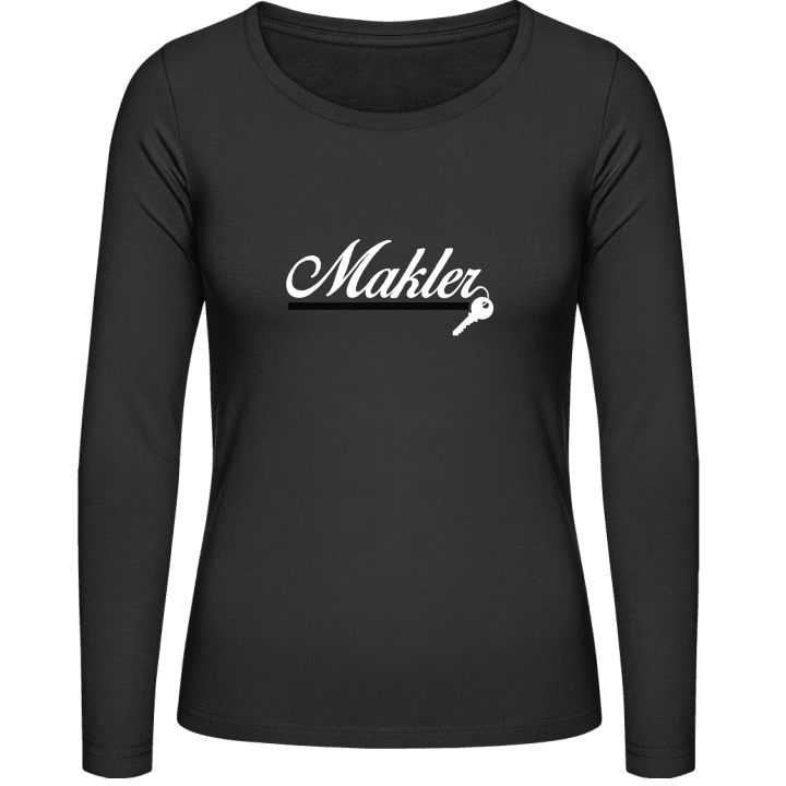 Makler Schriftzug T-shirt à manches longues pour femmes contain pic
