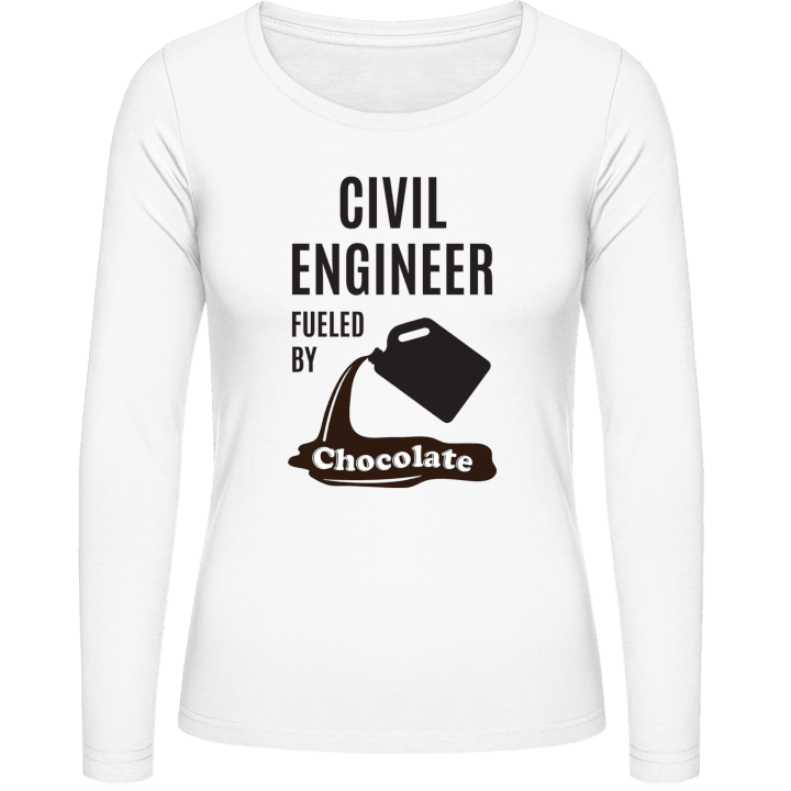Civil Engineer Fueled By Chocolate T-shirt à manches longues pour femmes 0 image