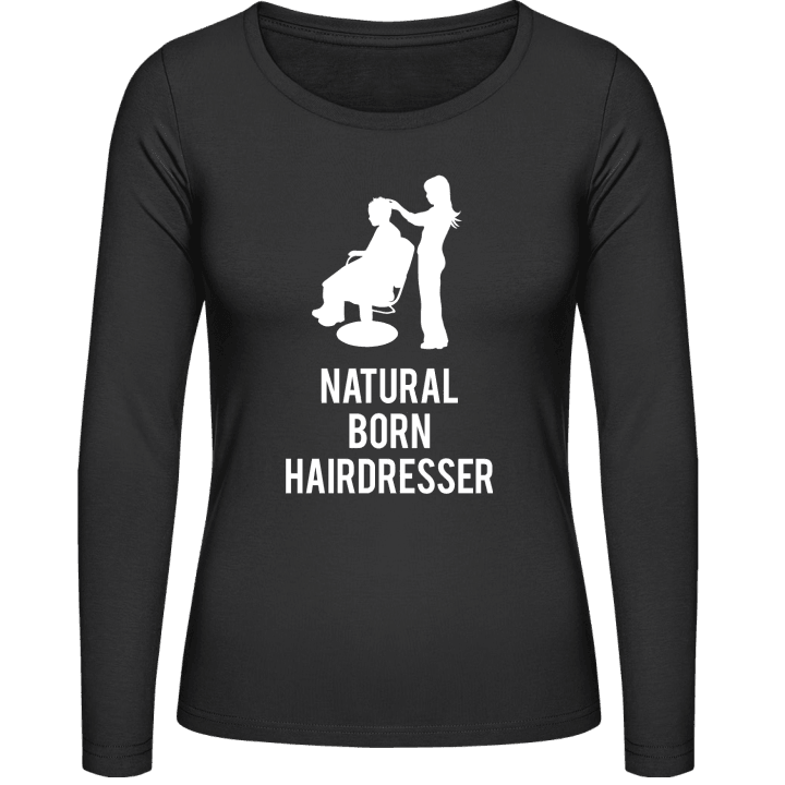 Natural Born Hairdresser Langermet skjorte for kvinner contain pic