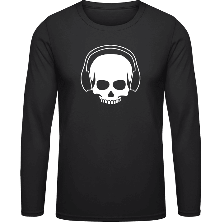 Skull with Headphone Langermet skjorte contain pic