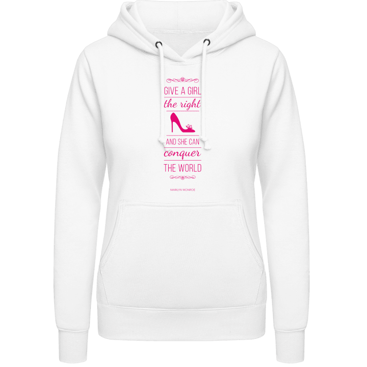 Give a girl the right shoe Hoodie för kvinnor 0 image