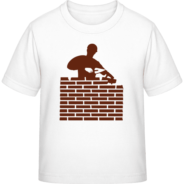 Bricklayer at Work Kinderen T-shirt contain pic