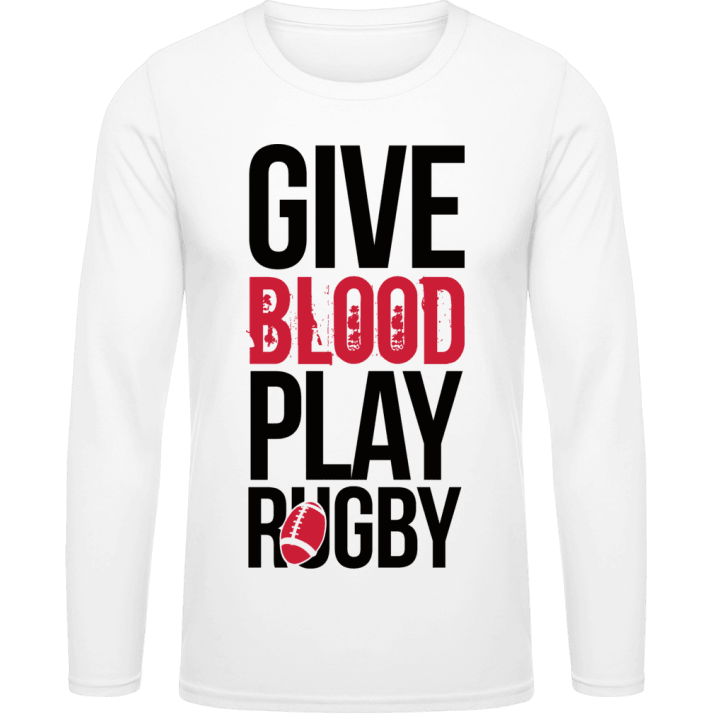 Give Blood Play Rugby Langermet skjorte contain pic