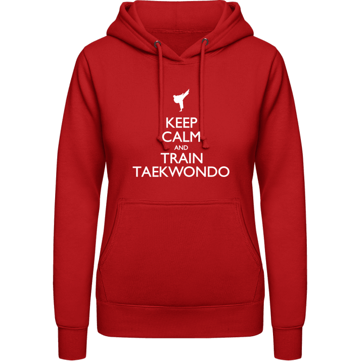 Keep Calm and Train Taekwondo Frauen Kapuzenpulli contain pic
