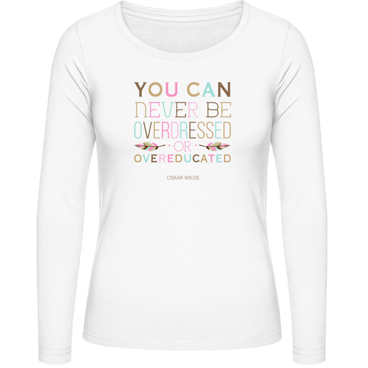 Overdressed Overeducated Frauen Langarmshirt contain pic