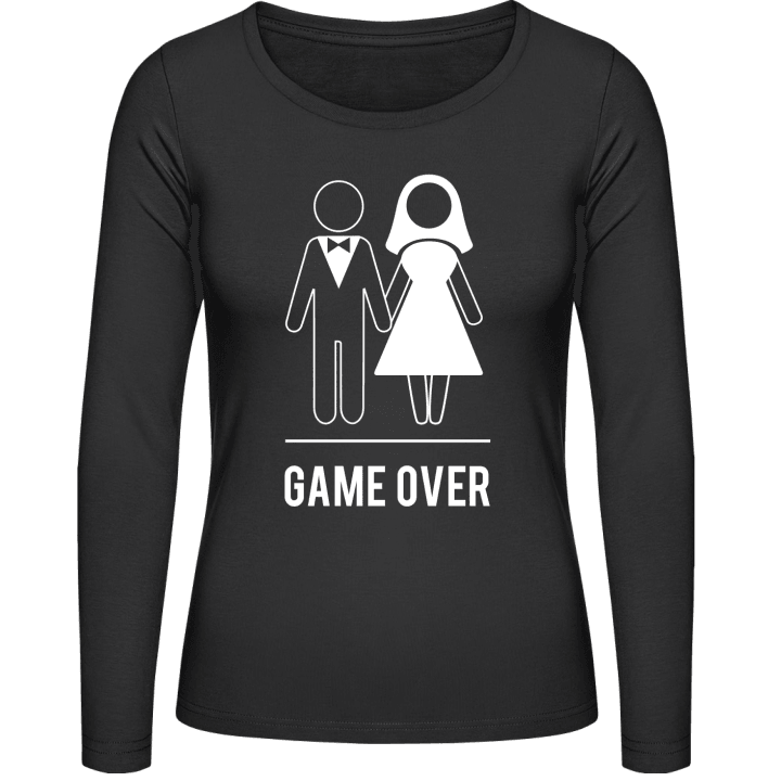 Game Over white Langermet skjorte for kvinner contain pic